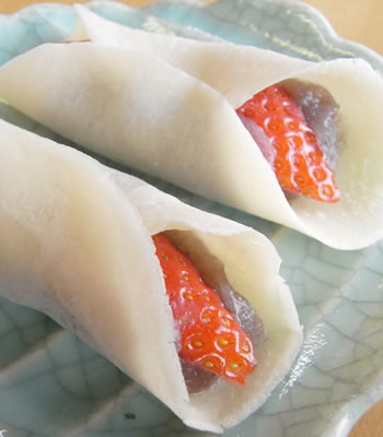 いちご和風クレープ