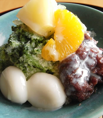 抹茶シロップ・かき氷宇治金時